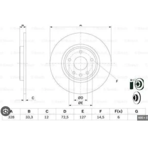 ARKA FREN DISK FIAT; LANCIA Freemont 2.0 Multijet; Freemont 2.0 Multijet 4×4; Freemont 2.4 VVT; Freemont