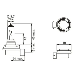 12V 35W PGJ19-1 H8 AMPÜL HALOGEN 48076 64212