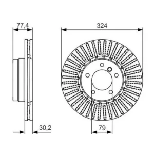 FREN DİSKİ ÖN BMW 5 E60 E61 BMW 6 E63 HAVALI 324mm