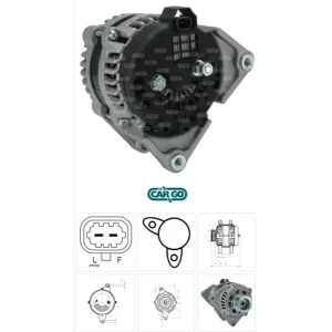 CHEVROLET CRUZE ASTRA J ZAFIRA ALTERNATOR 12V 100 AMPER USTTEN CIKISLI DELCO TIP
