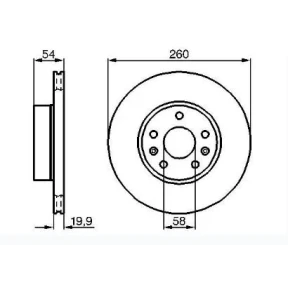 FREN DISK CITROEN CX 20; CX 2000; CX 2000 Athena 5429669S 75529364 5429669S 75529364