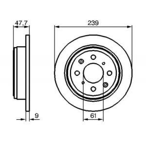 FREN DISK ARKA FREN DISK HONDA CIVIC V 96-2006 CITY 05-08 JAZZ 02-08 239mm 42510-SR3-A10