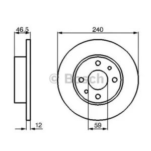 FREN DİSKİ ÖN UNO 70 DÜZ 240mm