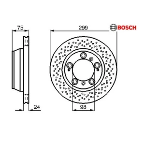 FREN DISKI ARKA PORSCHE BOXSTER (986) 98635240301 DF6337S BG4151 299mm