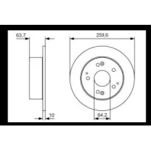 FREN DISKI ARKA HONDA ACCORD VI HATCBACK 260mm 42510S1AE20 199-2002