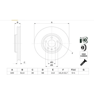 FREN DISK AUDI A4 A5 Q5L8R0615301