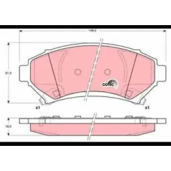 DISK BALATA CHEVROLET TRANSSPORT 3.4 (08/96-) ABS GDB1308