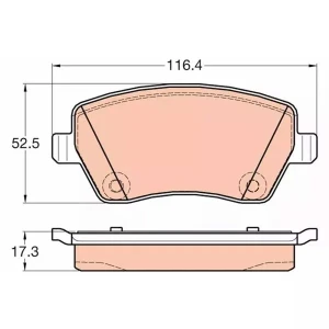 DISK BALATA ON RENAULT CAPTUR CLIO IV /NISSAN-MICRA 01/03 ON GDB3332