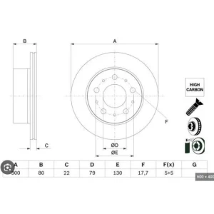 FREN DİSK FIAT DUCATO PEUGEOT BOXER ARKA HAVALI 1612435780 1612435880 51957511
