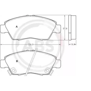 DISK BALATA HONDA CIVIC VI ON 2001-- GDB3375