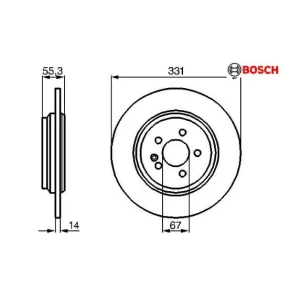FREN DISK ARKA MERCEDES-BENZ M-Klasse MB1634230012; MBA1634230012