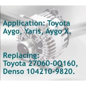 TOYOTA ALTERNATOR 12V 90 AMPER LIN UCLU YM