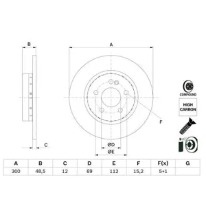 FREN DİSK MERCEDES W205 ARKA A0004230512