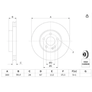 MERCEDES FREN DISK MERCEDES VITO VIANO-TK 6394210012 DF4373 0986479137