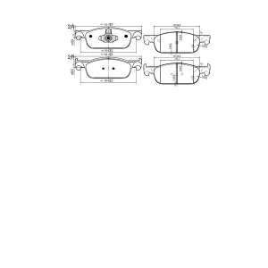 DISK BALATA ON RENAULT CLIO IV 2012-- DACIA LOGAN SANDERO BUYUK TIP 410605536R GDB2157