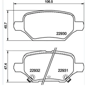 FREN BALATA OPEL MOKKA ARKA YM 0986424896
