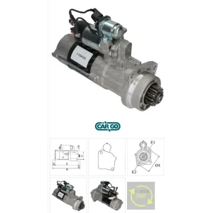 MARS MOTORU 24V 13DİŞ 5.5KW MITSUBISHI TIP MERCEDES AROCS-ACTROS KAMYON STR1907