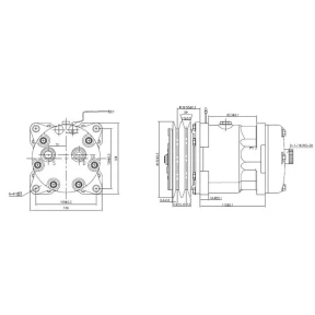 KLİMA KOMPRESÖRÜ ÜNİVERSAL 7H15 24V A2 V KAYIS ARKADAN ÇIKIŞ