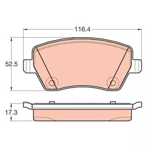 DISK BALATA ON RENAULT CAPTUR CLIO IV /NISSAN-MICRA 01/03 ON GDB3332