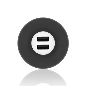 12V 24V 2A USB SARJ ÜNİTESİ SİYAH GÖVDE LEDSIZ