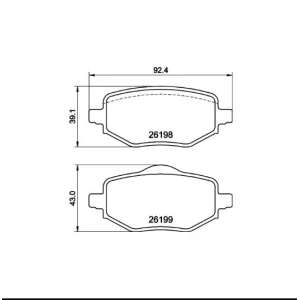 FREN BALATA OPEL CORSA F ARKA PEUGEOT 1680301680