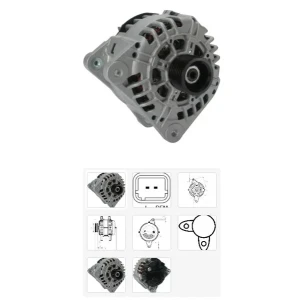 ALT DINAMO 12V 125A VALEO TIPI RENAULT CLIO MEGANE II KANGOO 1,5 DCI OPEL MOVANO FIAT DUCATO VOLVO