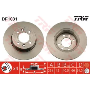 FREN DİSKİ ARKA R25 ESPACE DÜZ 254mm