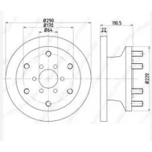 FREN DISKI ON IVECO DAILY III 290mm DF6532S 504079365 504080994