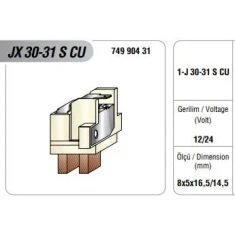 ALTERNATÖR KÖMÜRÜ YUVALI KÖMÜR 74990431