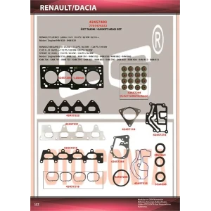 MOTOR TAKIM CONTA ÜST CLIO MEGANE LOGAN 1.6 16V