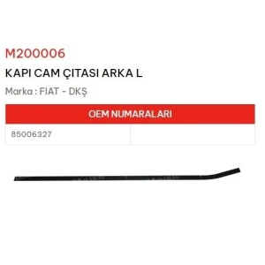 KAPI CAM ÇITASI ARKA SOL DKŞ