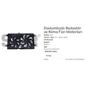 FAN MOTORU DAVLUMBAZLI MASTER 3 - MOVANO B 2.3 DCI/CDTI DV. 21 47 545 24R 921209221R