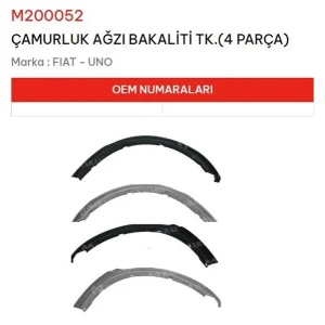 ÇAMURLUK AGIZ PLASTİĞİ UNO SX UZUN 4 PARCA