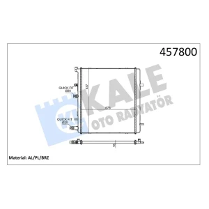 RADYATOR ARA SOĞUTUCU RENAULT MEGANE IV 1.5 BLUE D CI (EURO VI) [BRAZING] [673X437,4X16]
