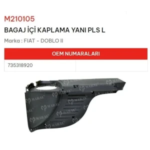 BAGAJ İÇİ KAPLAMA YANI PLS SOL DOBLO II