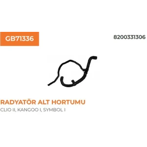 RADYATÖR ALT HORTUMU RENAULT SYMBOL II 1,5 DCI 09.