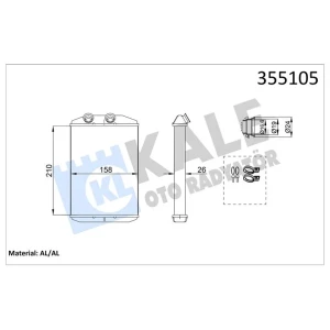 KALORİFER MERDECES BENZ CITAN - NISSAN NV400 - OPEL MOVANO B - RENAULT KANGOO / GRAND KANGOO / KANGOO / KANGOO BE BOP / MASTER III - VAUXHALL MOVANO MK IIKALORİFER