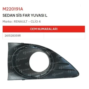SİS FAR YUVASI SOL CLİO IV SEDAN