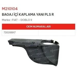 BAGAJ İÇİ KAPLAMA YANI PLS SAĞ DOBLO II