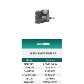 DİREKSİYON POMPASI HİDROLİK ERA 1.4 HATTAT/HEMA
