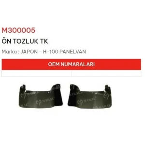 ÖN TOZLUK TK H-100 PANELVAN