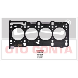 OPEL CORSA ASTRA 1.3 16 V CDTI EURO 4 / 5 SİLİNDİR KAPAK CONTA DELİKSİZ 0.72 MM Z13 DTI A 13 DTC