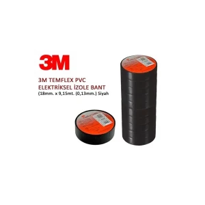İZOLE BANT ELEKTRİK BANDI 3M MARKA 18MMX9.15MX0,13MM