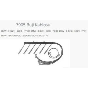 BUJİ KABLOSU BMW - 3 E21 - 320/6 77-82. BMW - 3 E2 1 - 323 İ 78-82. BMW - 5 E12 - 520/6 77-81