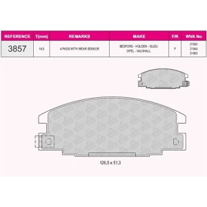 FREN BALATASI ÖN OPEL FRONTERA – ISUZU 91-95 21543