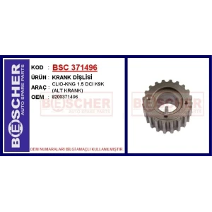 KRANK DİŞLİSİ CLIO-KNG 1.5 DCI K9K (ALT KRANK)