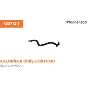 KALORİFER GİRİŞ HORTUMU RENAULT SYMBOL 1,4 8V 7700
