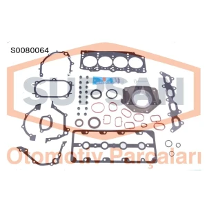 MOTOR TAKIM CONTA FİAT PALİO - GRANDE PUNTO 1.2 - 1.4 16V STARJET 95HP (ENG. 843 A1.000) KEÇELİ, SİLİNDİR KAPAK CONTALI