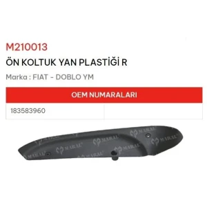 KOLTUK YAN PLASTİĞİ ÖN SAĞ DOBLO YM