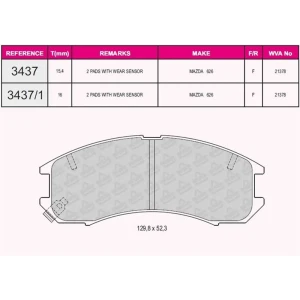 FREN BALATASI ÖN MAZDA 626 (GD) 2.2İ 12V 89-92 21378